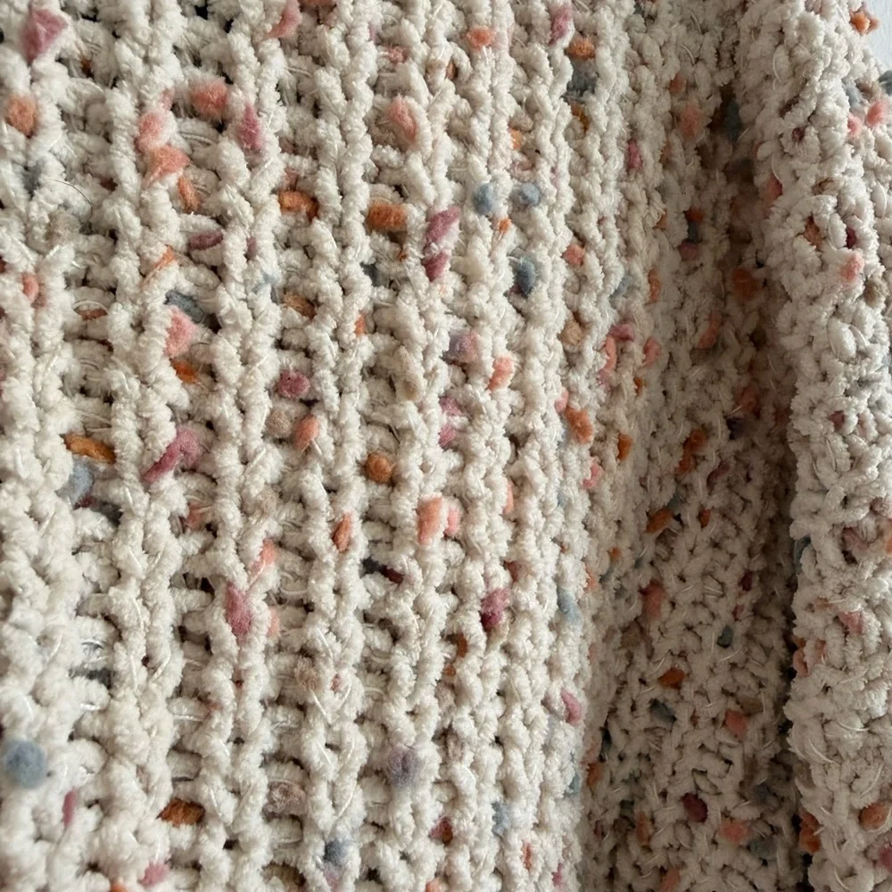 moon & madison Cream Speckled Hooded Zip Sweater - Picture 3 of 3